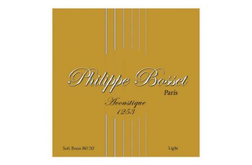 JEU 6 CORDES GUITARE ACOUSTIQUE PHILIPPE BOSSET LT 12 53 Arpèges