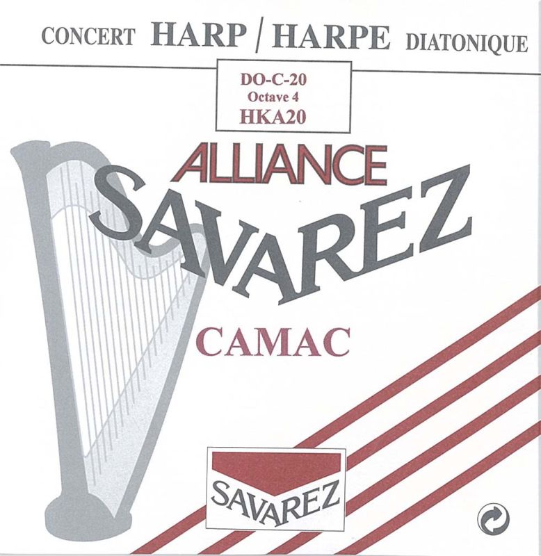 Camac Harps - Harpe Celtique Marin Lhopiteau - Harpe celtique du célèbre  luthier Breton - 36 cordes Alliance- demi ton Camac - Harpe en merisier  Français fabriquée en 2006 - Sculpture hippocampe 