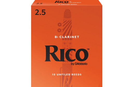 BOITE 10 ANCHES CLARINETTE SIB RICO BY D'ADDARIO N°2 1/2