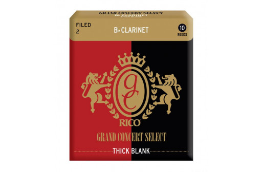 BOITE 10 ANCHES CLARINETTE SIB D'ADDARIO GRAND CONCERT THICK BLANK N°2