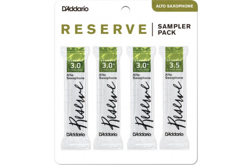 SAMPLER PACK 4 ANCHES SAXOPHONE ALTO D'ADDARIO N°3-3+-3 1/2