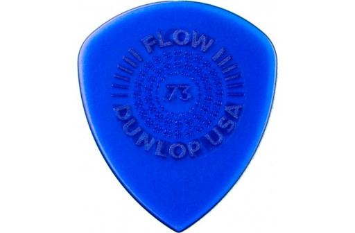 LOT DE 6 MEDIATORS DUNLOP FLOW STANDARD GRIP BLEU 0,73 MM