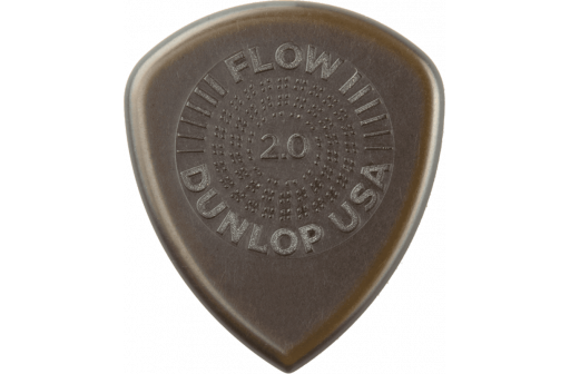 LOT DE 6 MEDIATORS DUNLOP FLOW STANDARD GRIP GRIS 2,00 MM