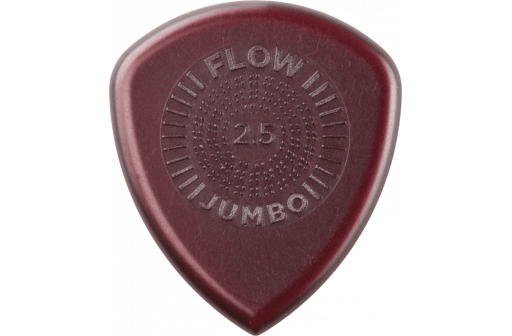 LOT DE 3 MEDIATORS DUNLOP FLOW JUMBO GRIP BORDEAU 2,50 MM