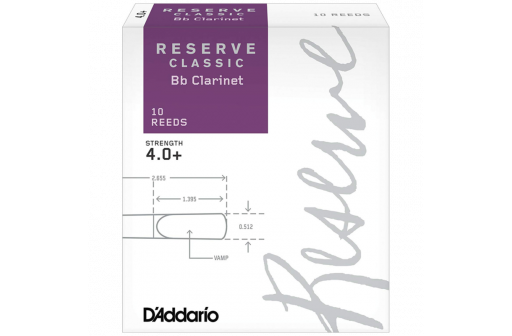 BOITE 10 ANCHES CLARINETTE SIB D'ADDARIO RESERVE CLASSIC N°4 +