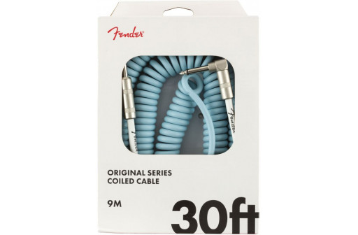 CABLE GUITARE JACK/JACK COUDE 9 M FENDER ORIGINAL SERIE COIL