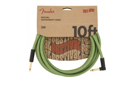 CABLE FENDER 10' ANGLED FESTIVAL INSTRUMENT PURE HEMP GREEN