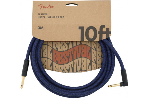 CABLE FENDER 10' ANGLED FESTIVAL INSTRUMENT PURE HEMP BLEU DREAM