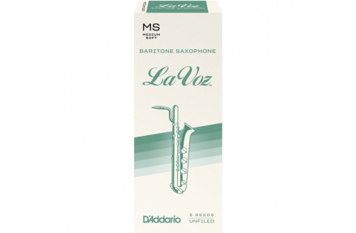 BOITE 5 ANCHES SAXOPHONE BARYTON D'ADDARIO LA VOZ MEDIUM SOFT