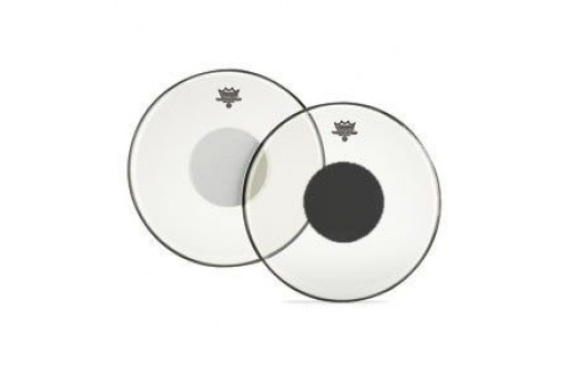 PEAU REMO CS TRANSPARENTE + ROND NOIR 6"