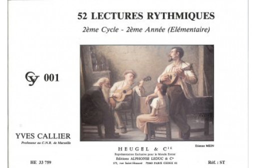 52 LECTURES RYTHMIQUES 2EME CYCLE 2EME ANNEE ELEMENTAIRE