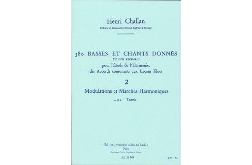 380 BASSES ET CHANTS DONNES VOL 2A TEXTES