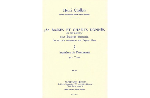 380 BASSES ET CHANTS DONNES VOL 3A TEXTES