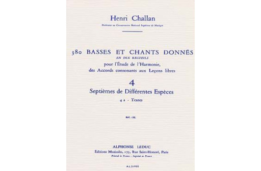 380 BASSES ET CHANTS DONNES VOL 4A TEXTES