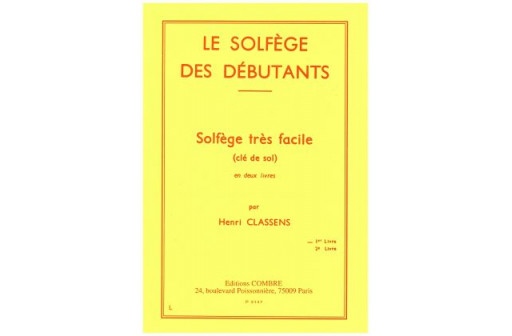 LE SOLFEGE DES DEBUTANTS VOL 1 TRES FACILE CLE DE SOL