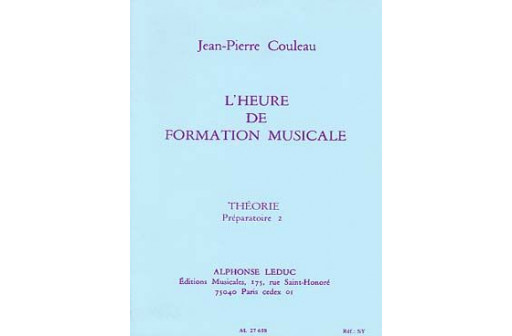 L'HEURE DE FORMATION MUSICALE THEORIE PREPARATOIRE 2