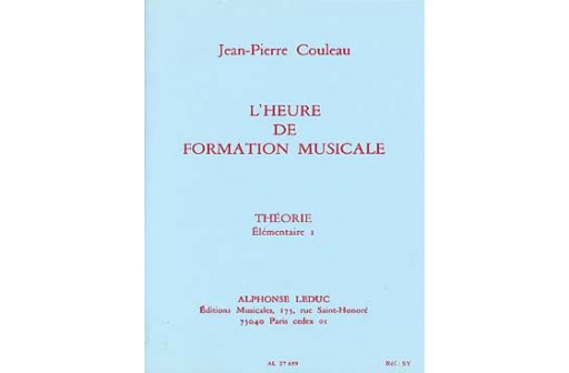 L'HEURE DE FORMATION MUSICALE THEORIE ELEMENTAIRE 1