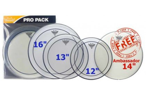 PRO PACK PEAUX REMO PINSTRIPE TRANSPARENTE 12"/13"/16"/14"