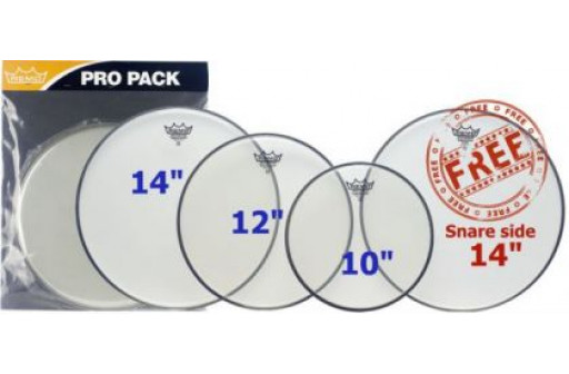 PRO PACK PEAUX REMO AMBASSADOR TRANSPARENTE 10"/12"/14"/14"