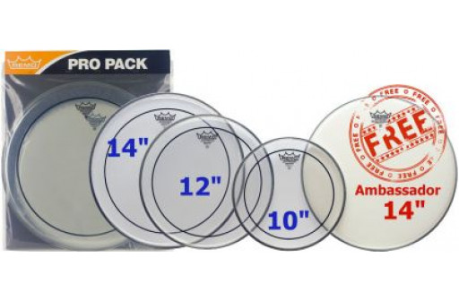 PRO PACK PEAUX REMO PINSTRIPE TRANSPARENTE 10"/12"/14"/14"