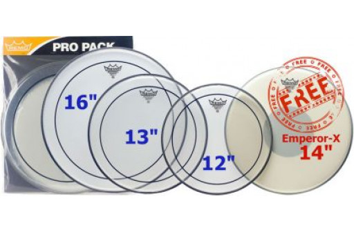 PRO PACK PEAUX REMO PINSTRIPE TRANSPARENTE 12"/13"/16"/14"